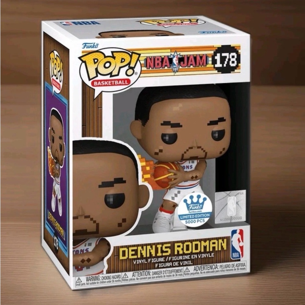 Funko POP Vinyl Basketball DENNIS RODMAN NBA JAM 8-Bit LE 5000 Pcs. #178 NEW
